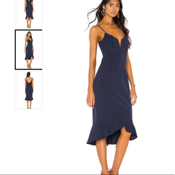 Bardot Dresses & Skirts - Bardot Kirstin Flounce Dress in Navy